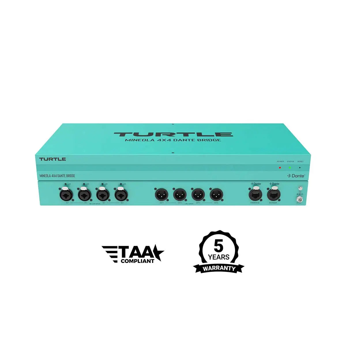 Turtle AV MINEOLA 4×4 The Ultimate 4x4 Dante Audio Bridge Turtle AV