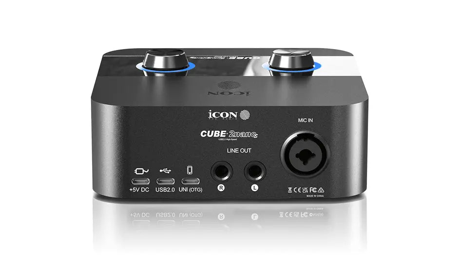 ICON Cube 2 Nano S high-performance 2-in, 2-out full duplex audio interface ICON