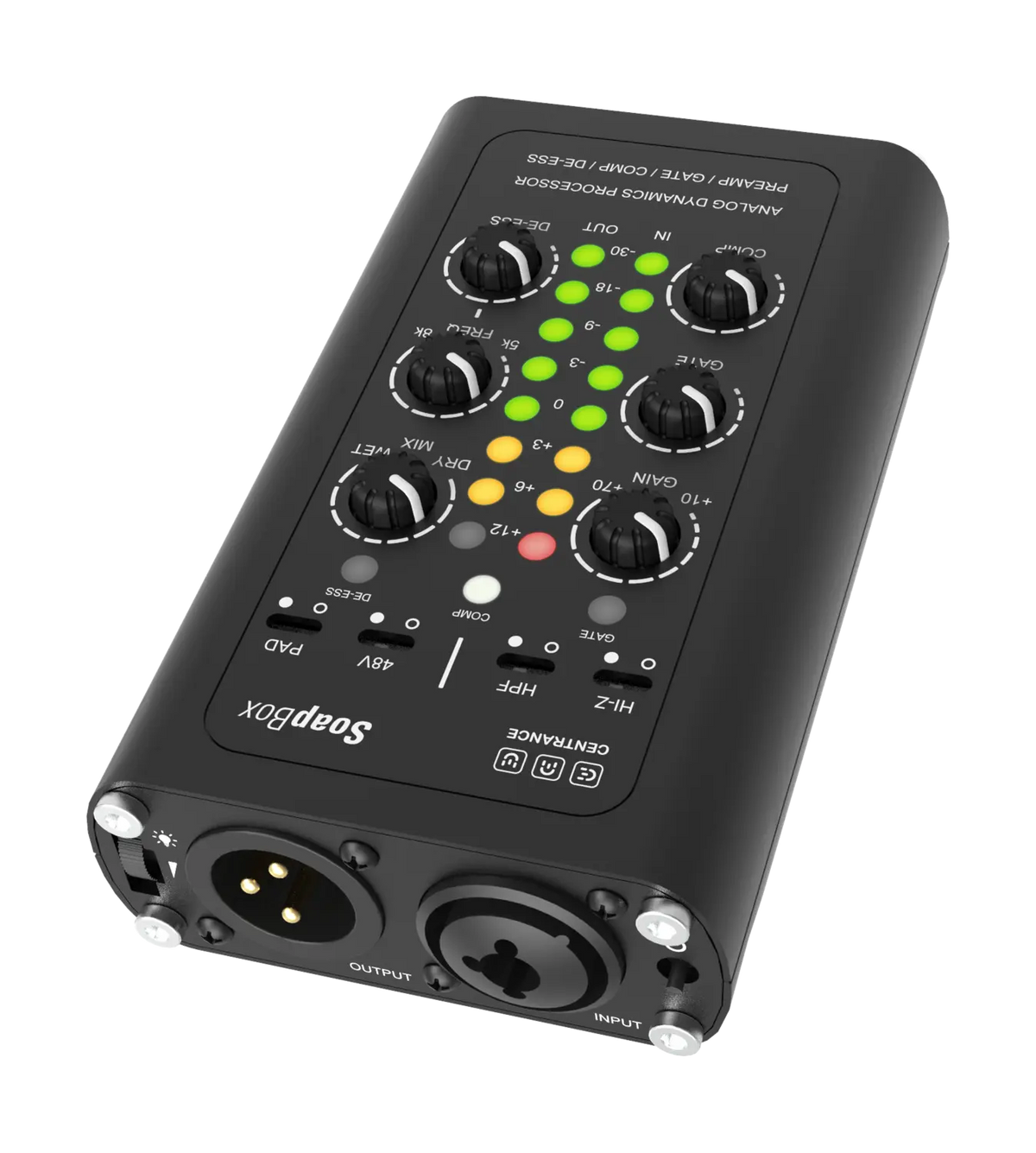 Centrance SoapBox Premium Preamp / Gate / Compressor / De-Esser, with linking Centrance