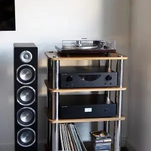 Silcron Steelseries 4 Shelf Hi-Fi Rack – Timber Silcron