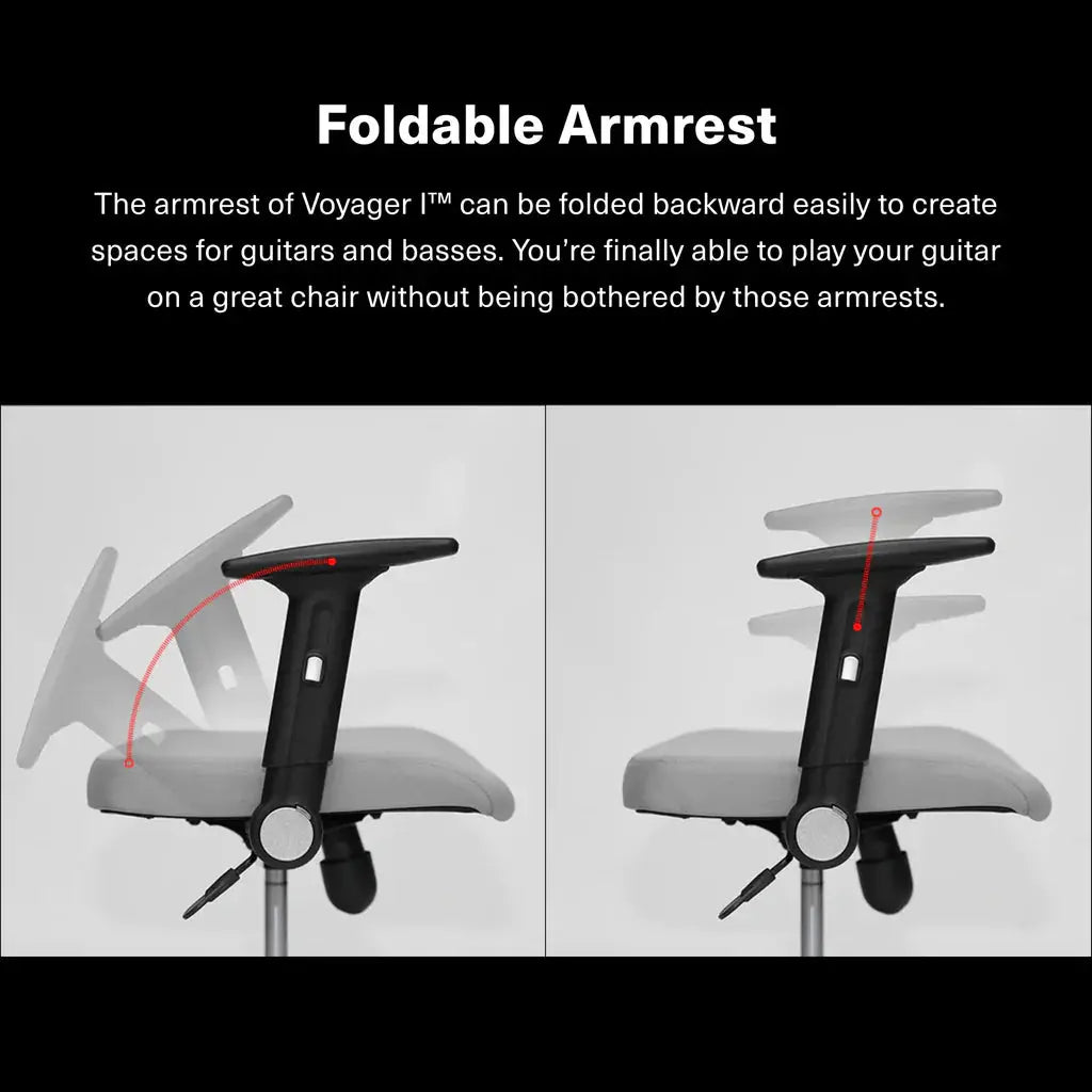 Wavebone Voyager I Studio Chair - Foam Seat - Black - Koala Audio