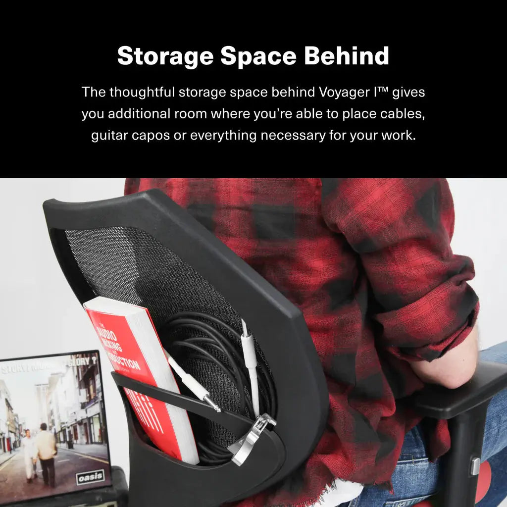 Wavebone Voyager I Studio Chair - Foam Seat - Black - Koala Audio