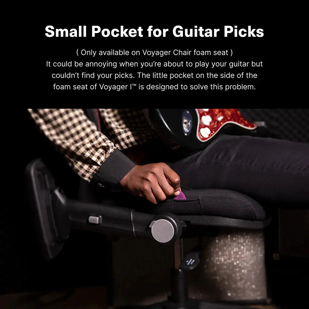 Wavebone Voyager I Studio Chair - Foam Seat - Black - Koala Audio