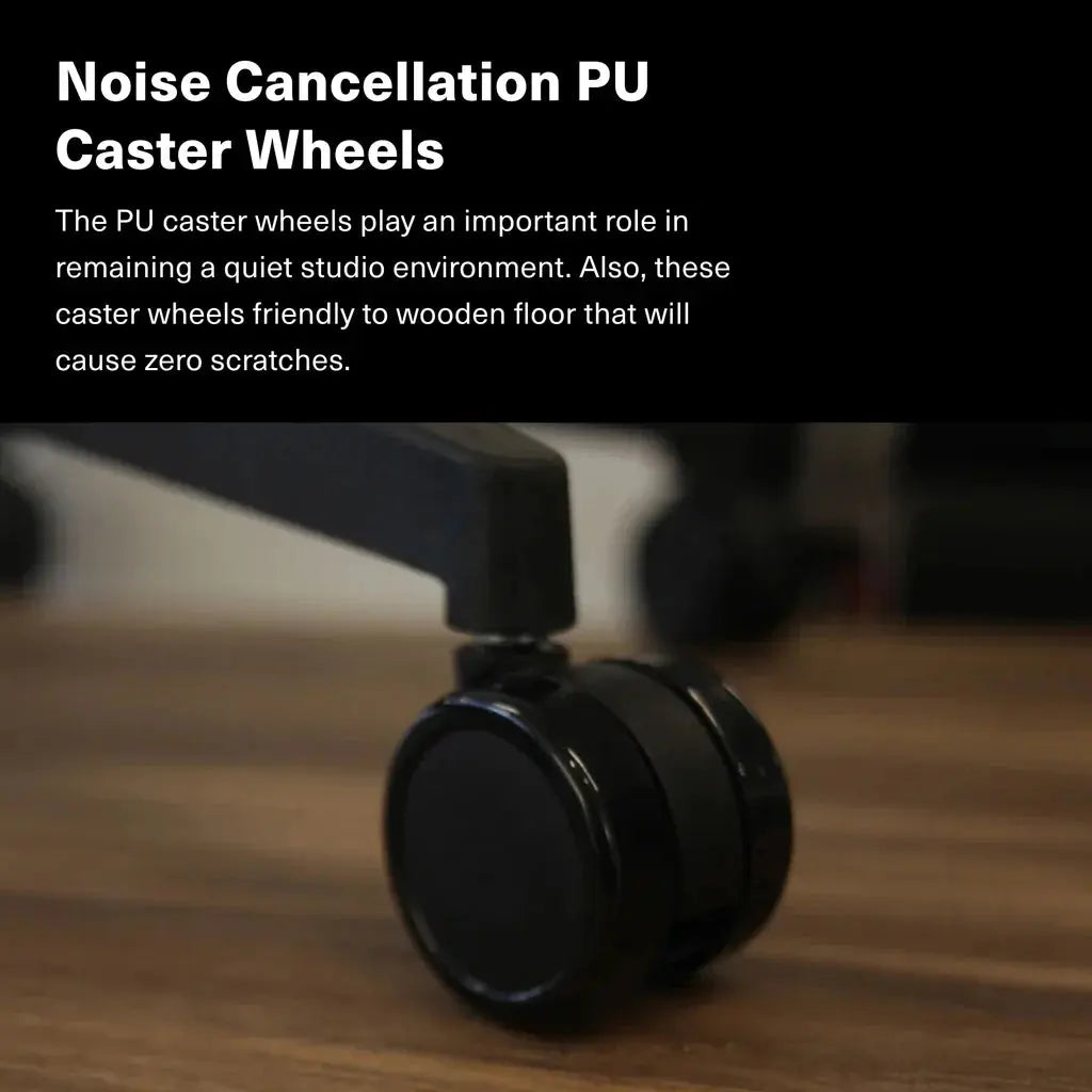 Wavebone Voyager I Studio Chair - Foam Seat - Black - Koala Audio