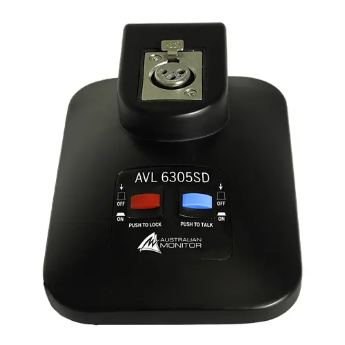 Australian Monitor AVL6305SD Heavy duty mic base with PTT and lock switch Australian Monitor