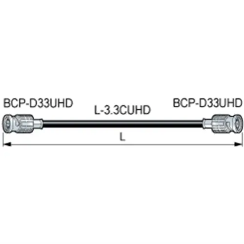 Canare D3.3UHDC05E 12G-SDI BNC cable assembly 5m Fixed installation L-3.3CUHD Canare