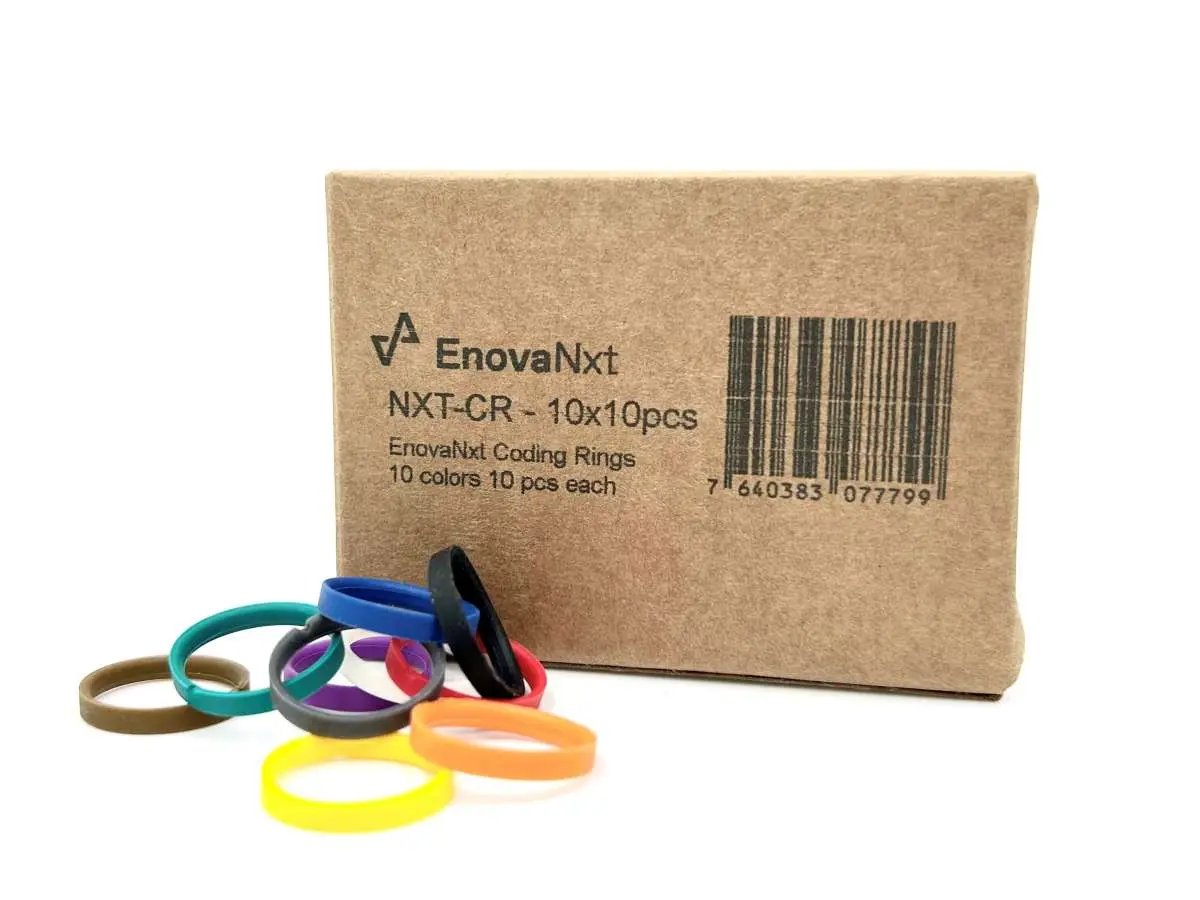 EnovaNxt NXT-CR color coding rings, 10 colors, 10 pcs per color compatible with EnovaNXT XLR Connectors and Cables EnovaNxt