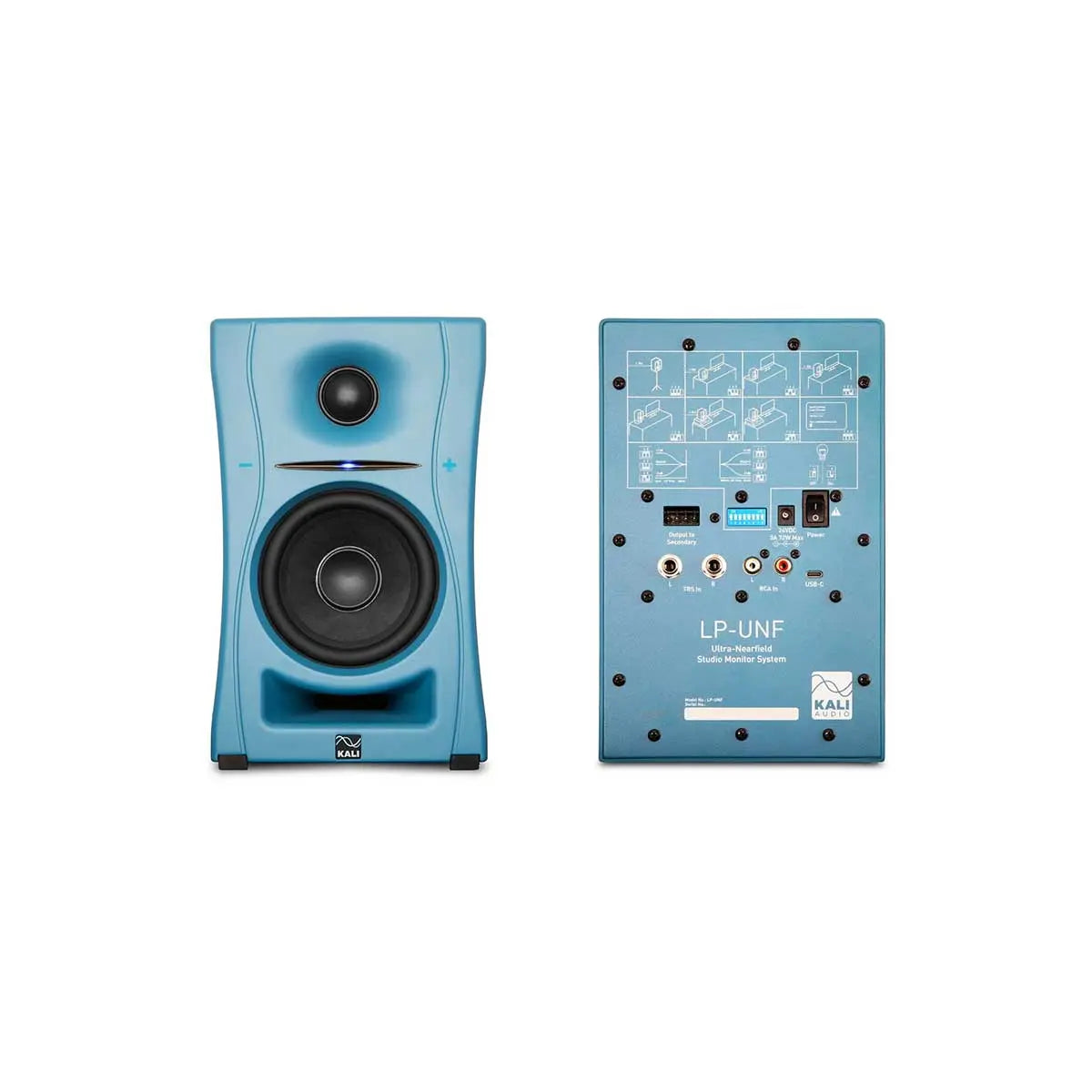 Kali Audio LP-UNF 2-Way Studio Monitors 4"+1" with Bluetooth, Pacific Blue, (Pair) Kali Audio