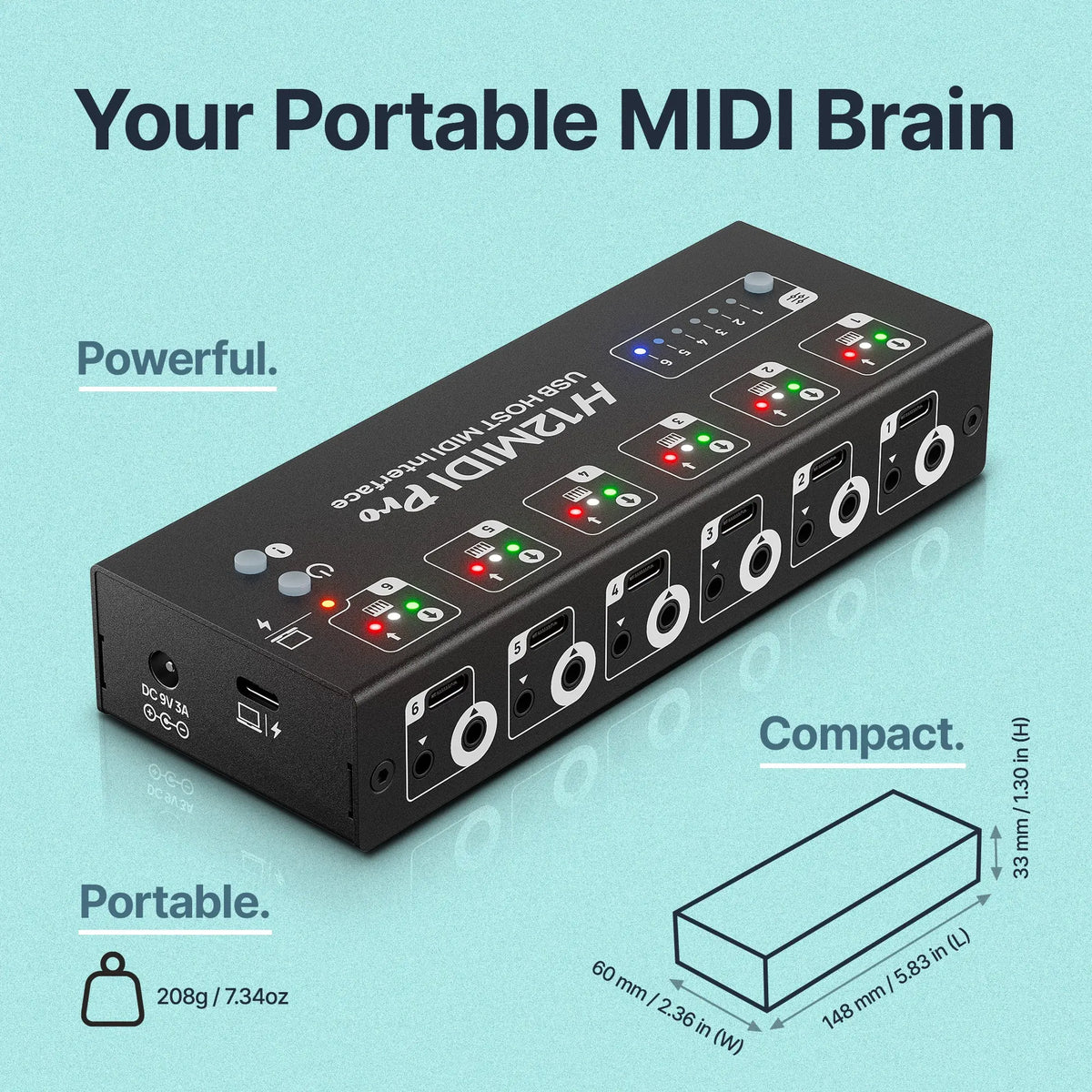 CME H12MIDI Pro Premium USB Host Midi Hub CME Pro