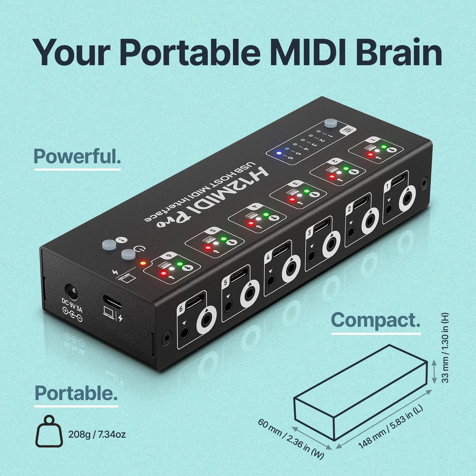 CME H12MIDI Pro Premium USB Host Midi Hub CME Pro