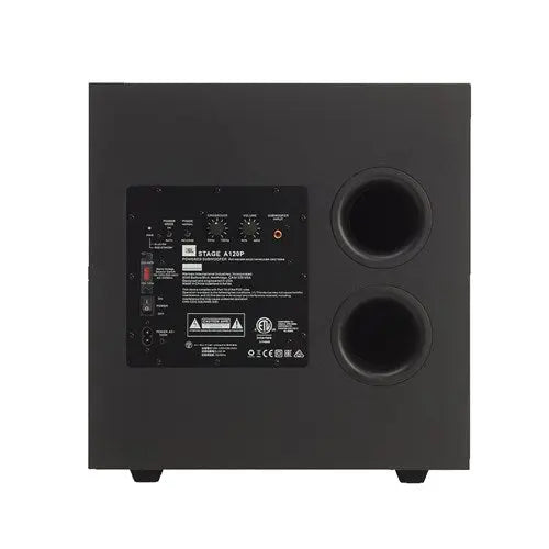 JBL Stage A120P 12" Subwoofer 250W RMS Class D Amp Black Finish (each) JBL