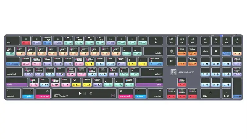 Logickeyboard Adobe After Effects CC TITAN Wireless Backlit Keyboard – Mac Logickeyboard