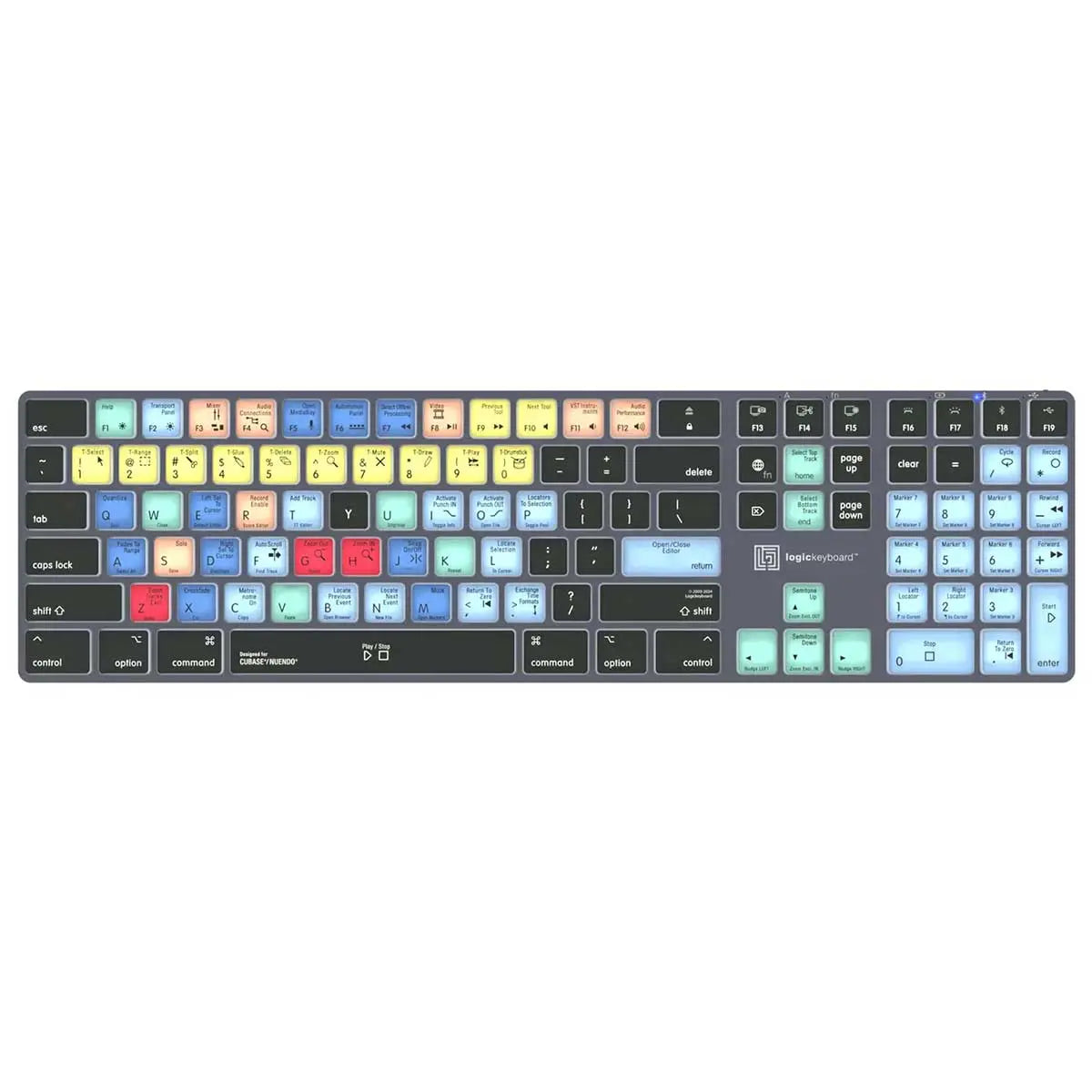 Logickeyboard Cubase & Nuendo TITAN Wireless Backlit Keyboard - Mac Logickeyboard