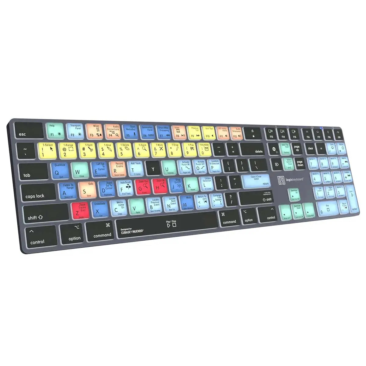 Logickeyboard Cubase & Nuendo TITAN Wireless Backlit Keyboard - Mac Logickeyboard