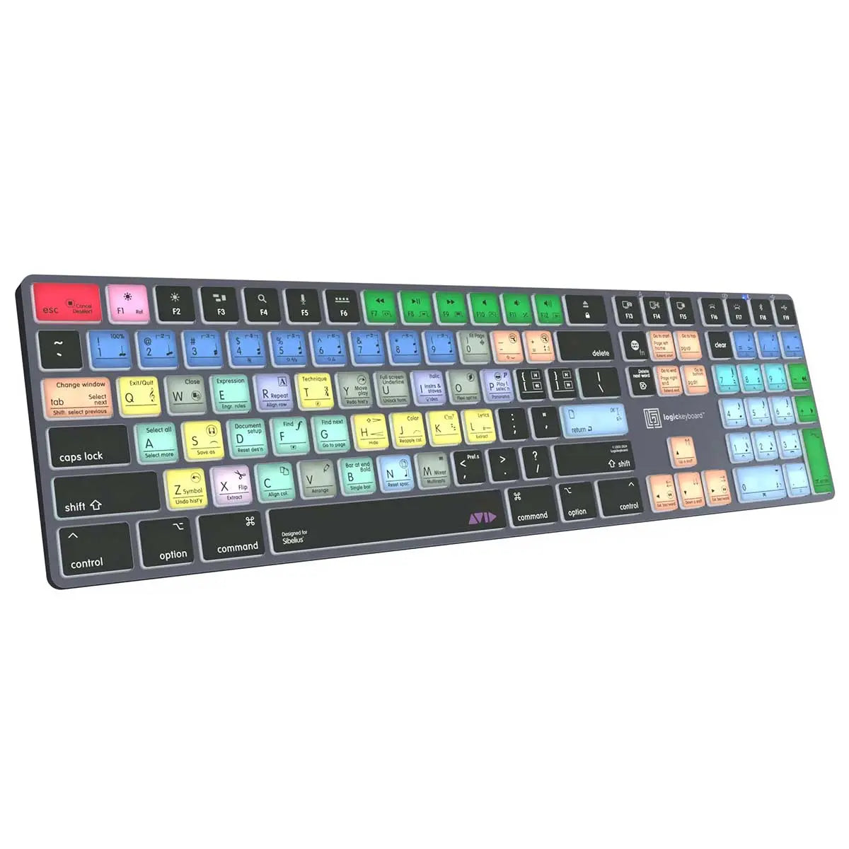 Logickeyboard Avid Sibelius TITAN Wireless Backlit Keyboard - Mac Logickeyboard
