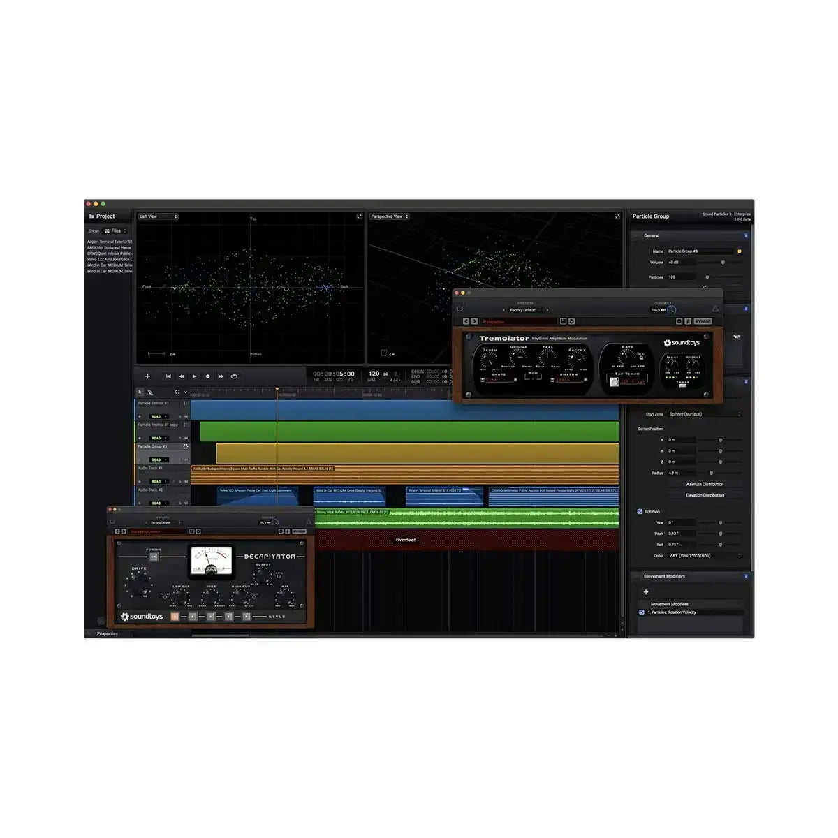 Sound Particles 3 - Multiple Types of Tracks