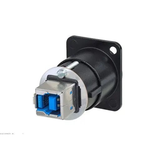 Neutrik NAUSB3-B Reversible USB 3.0 gender changer (type A and B), Black D-housing