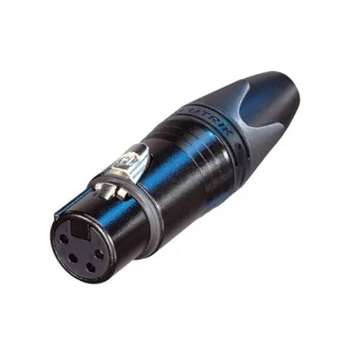 Neutrik NC4FXX-BAG 4 pin XLR female cable connector black/silver pins Neutrik