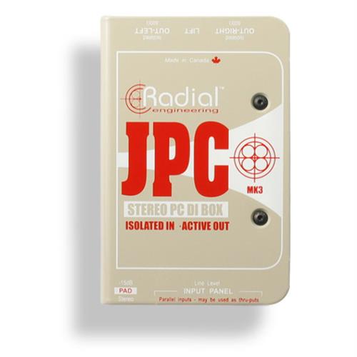 Radial JPC Active stereo PC direct box for sound cards & consumer electronics