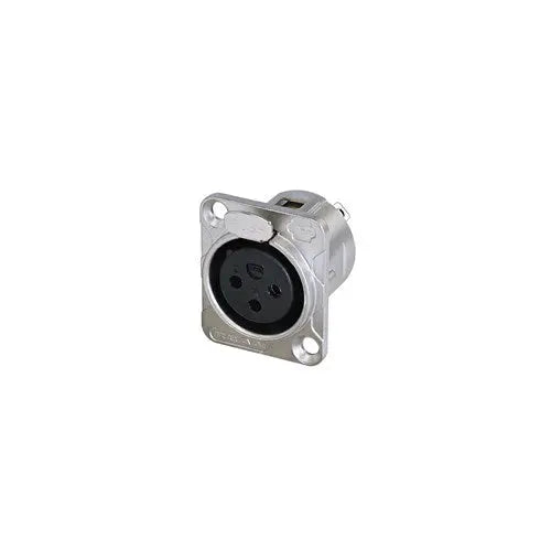 REAN 3 pin XLR female panel mount nickel