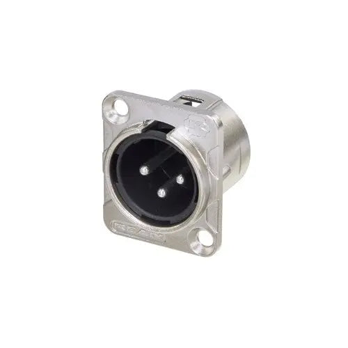REAN 3 pin XLR male panel mount nickel