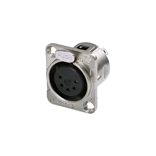 REAN 5 pin XLR female panel mount nickel REAN