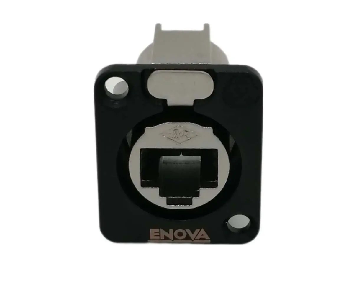 Enova RJ18FB-C6F RJ45 chassis connector Cat6A feed-through Enova