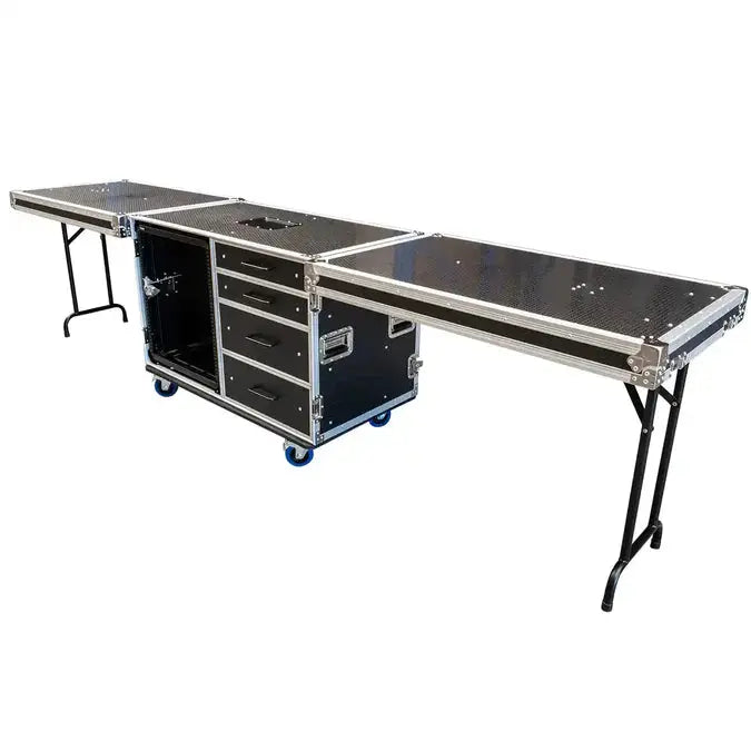 Titan AV 12RU Shockproof & 4 Drawer Workstation with Side Tables Titan AV