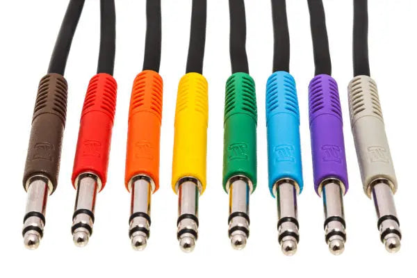 Hosa TTS845 Balanced Patch Cables, TT TRS to Same, 1.5 ft / 0.45M Hosa