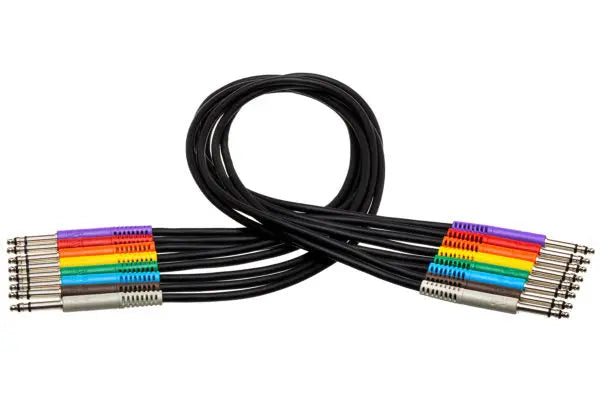 Hosa TTS845 Balanced Patch Cables, TT TRS to Same, 1.5 ft / 0.45M Hosa