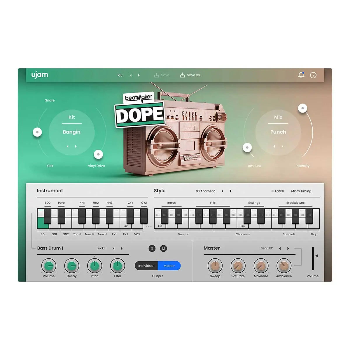 UJAM DOPE 2 Street-credible Hip Hop Grooves (Serial Nr + Download) UJAM