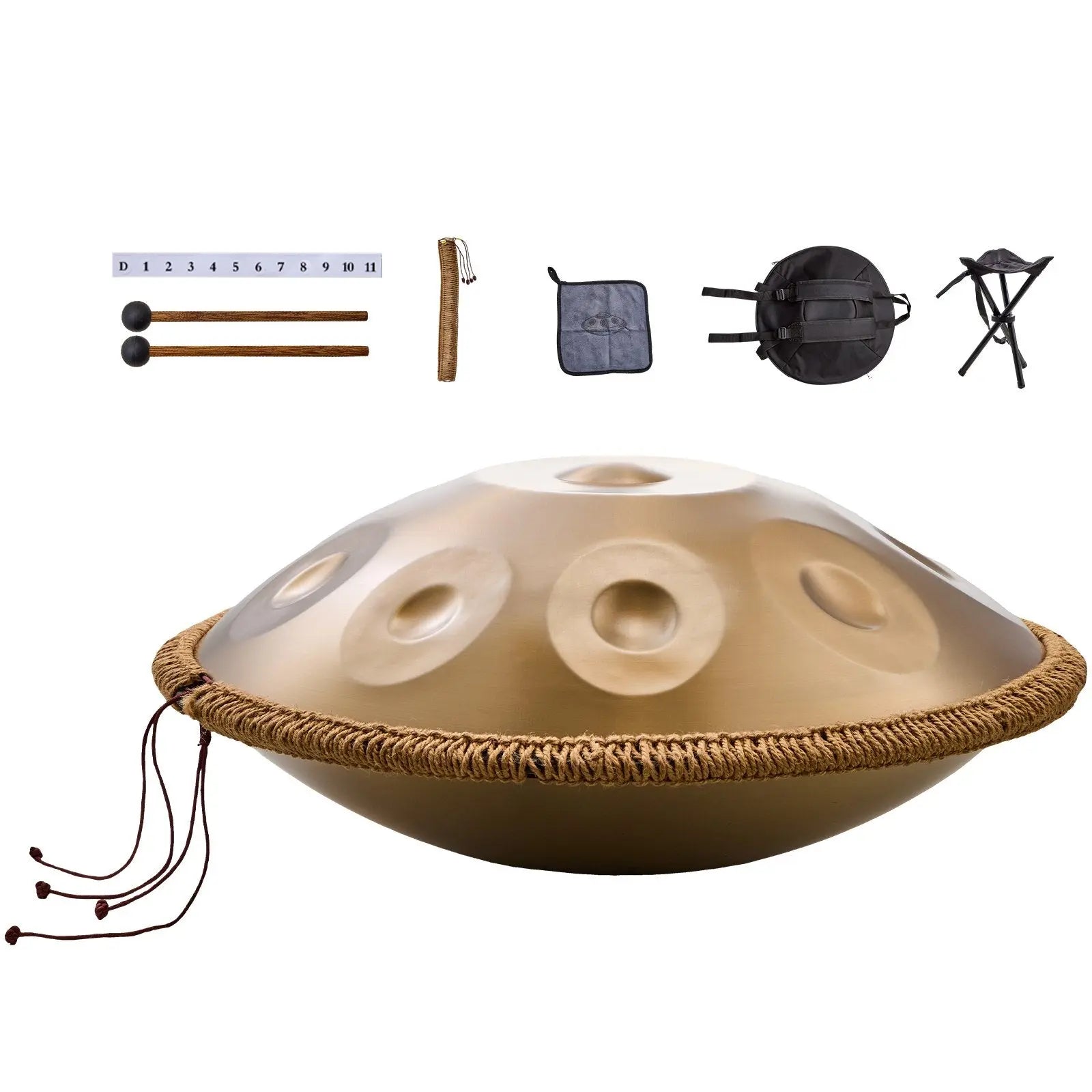 VEVOR Handpan Drum 22 in 9 Notes D Minor Steel Hand Drum with Mallets for Adult Koala Audio