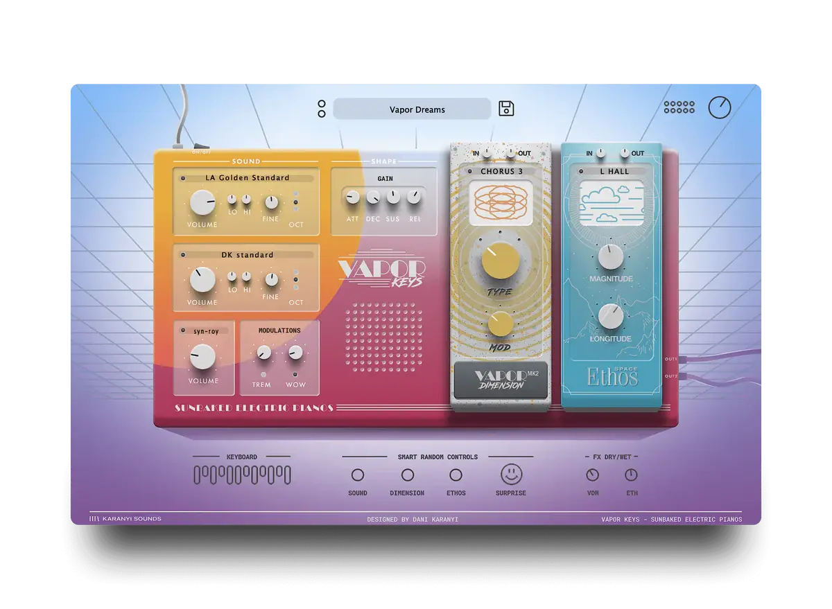 Vapor Keys FM Pianos & Dreamy Digital Keys Vapor Keys FM Pianos & Dreamy Digital Keys (Digital Download) Karanyi Sounds