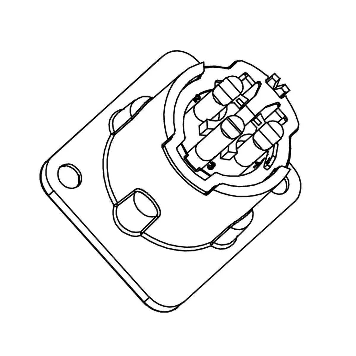 Enova XL13MB XLR chassis connector male 3-pin black metal housing solder cups Enova
