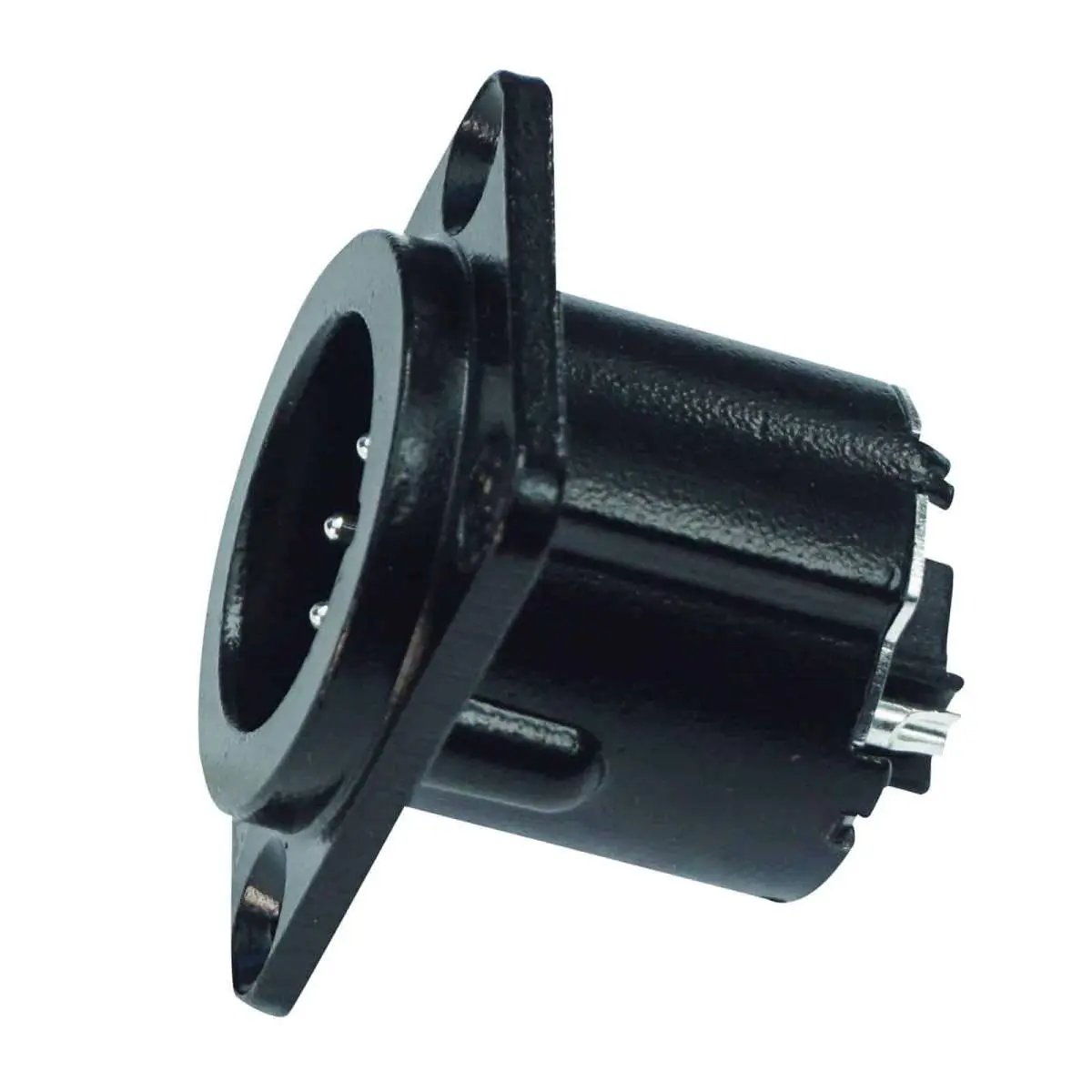 Enova XL15MB XLR chassis connector male 5-pin black metal housing solder cups Enova