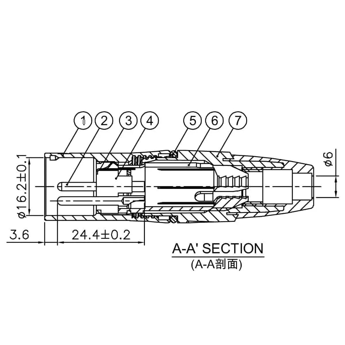 Enova XL23MB XLR cable connector male 3-pin black housing and grey boot solder cups Enova