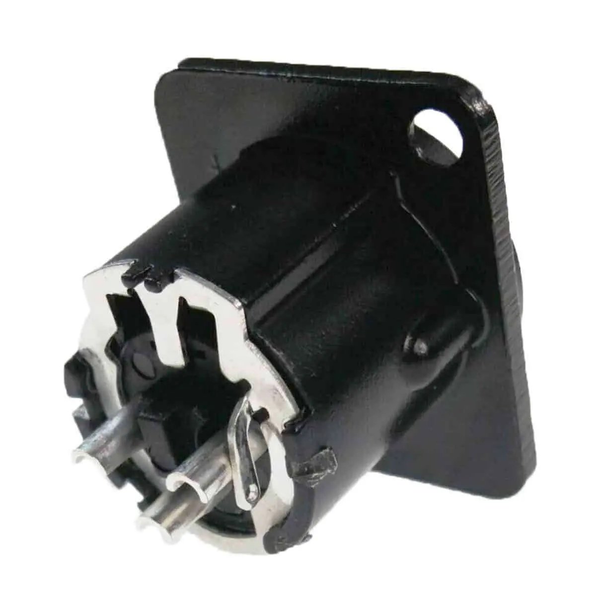 Enova XL13MB XLR chassis connector male 3-pin black metal housing solder cups Enova