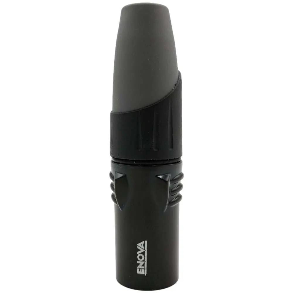 Enova XL25MB XLR cable connector male 5-pin black metal housing and grey boot solder cups Enova