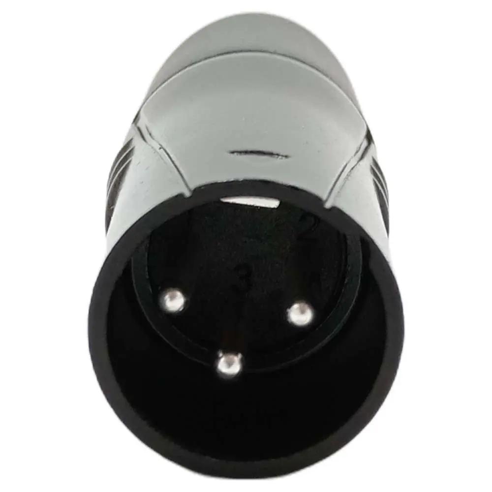 Enova XL23MB XLR cable connector male 3-pin black housing and grey boot solder cups Enova