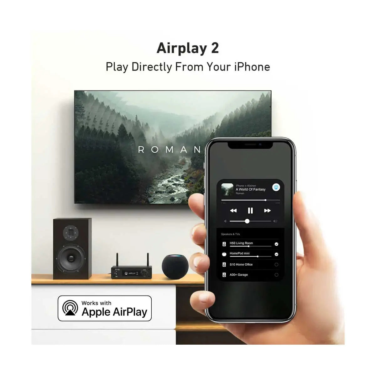 Arylic H50 Wireless Stereo Amplifier - 32V Version Arylic