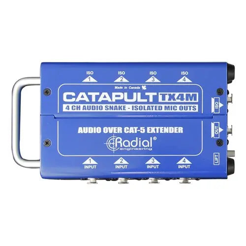 Radial Catapult TX4M - 4-Channel Cat 5 Audio Snake Transmitter w/Mic Signal Split Radial Engineering