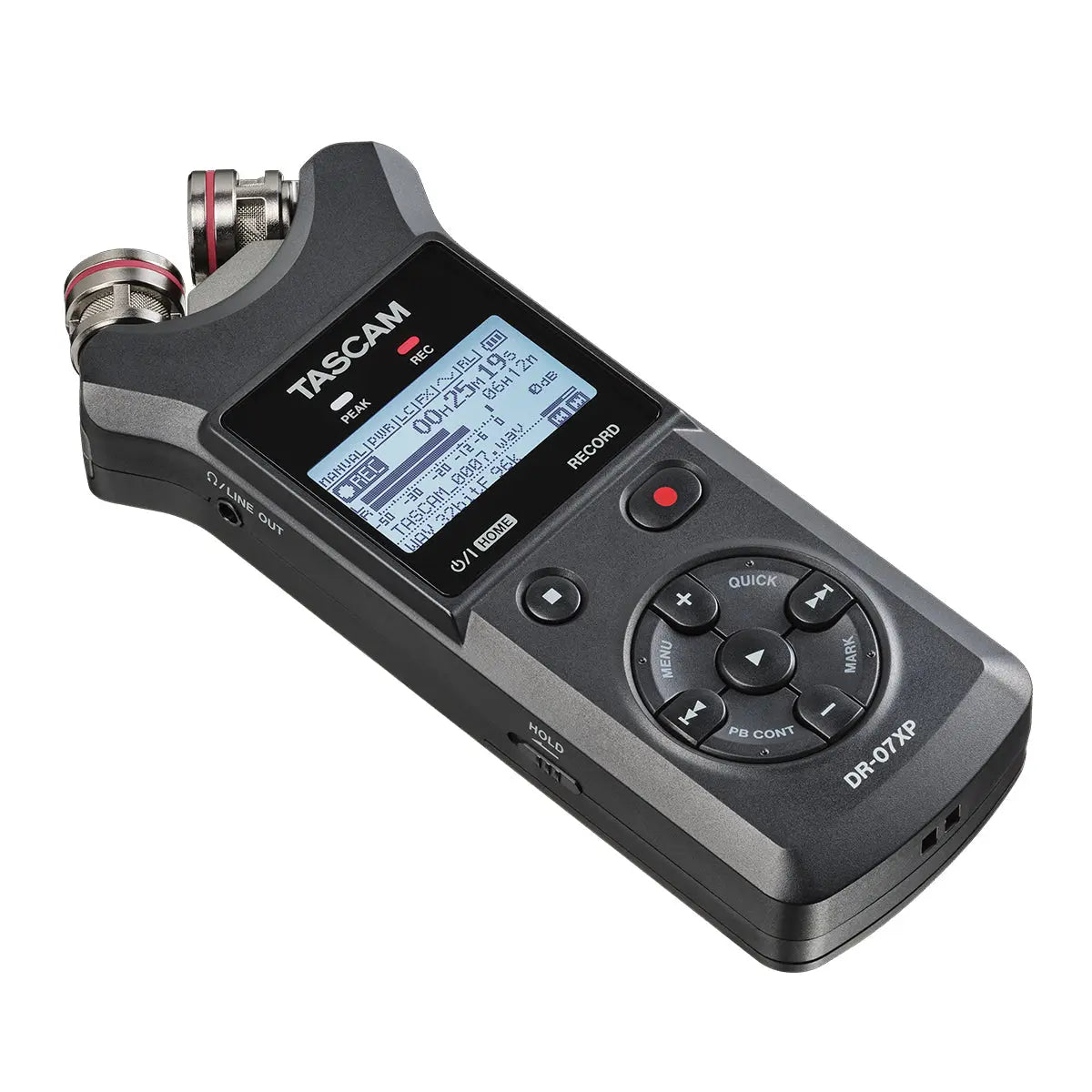 TASCAM DR-07XP 2-Channel 32-Bit Float Handheld Recorder With USB-C Interface and Adjustable Mics TASCAM