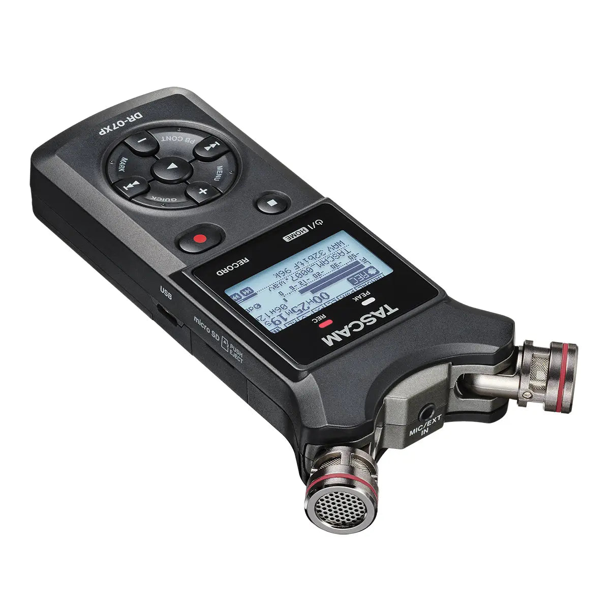 TASCAM DR-07XP 2-Channel 32-Bit Float Handheld Recorder With USB-C Interface and Adjustable Mics TASCAM