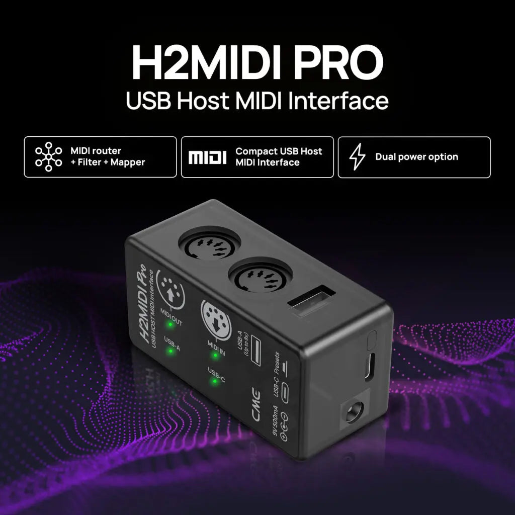 CME Pro H2MIDI Pro USB Host MIDI Interface MIDI Router + Filter + Mapper CME Pro