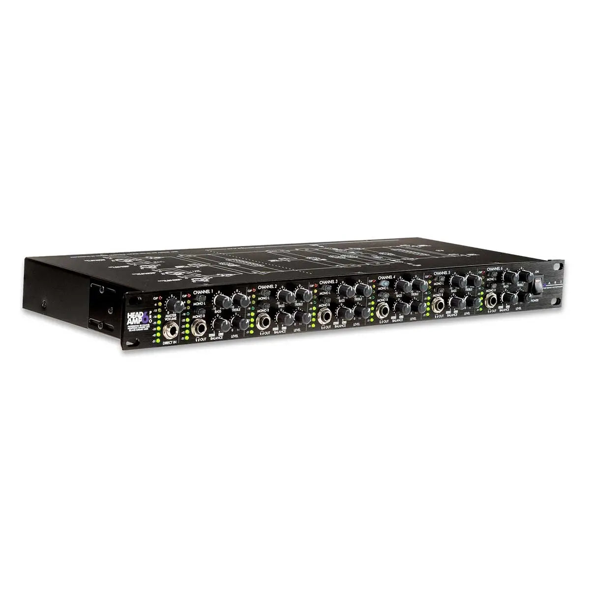 ART HeadAmp6Pro Professional Six Channel Headphone Amplifier with EQ & Auxiliary Mode ART