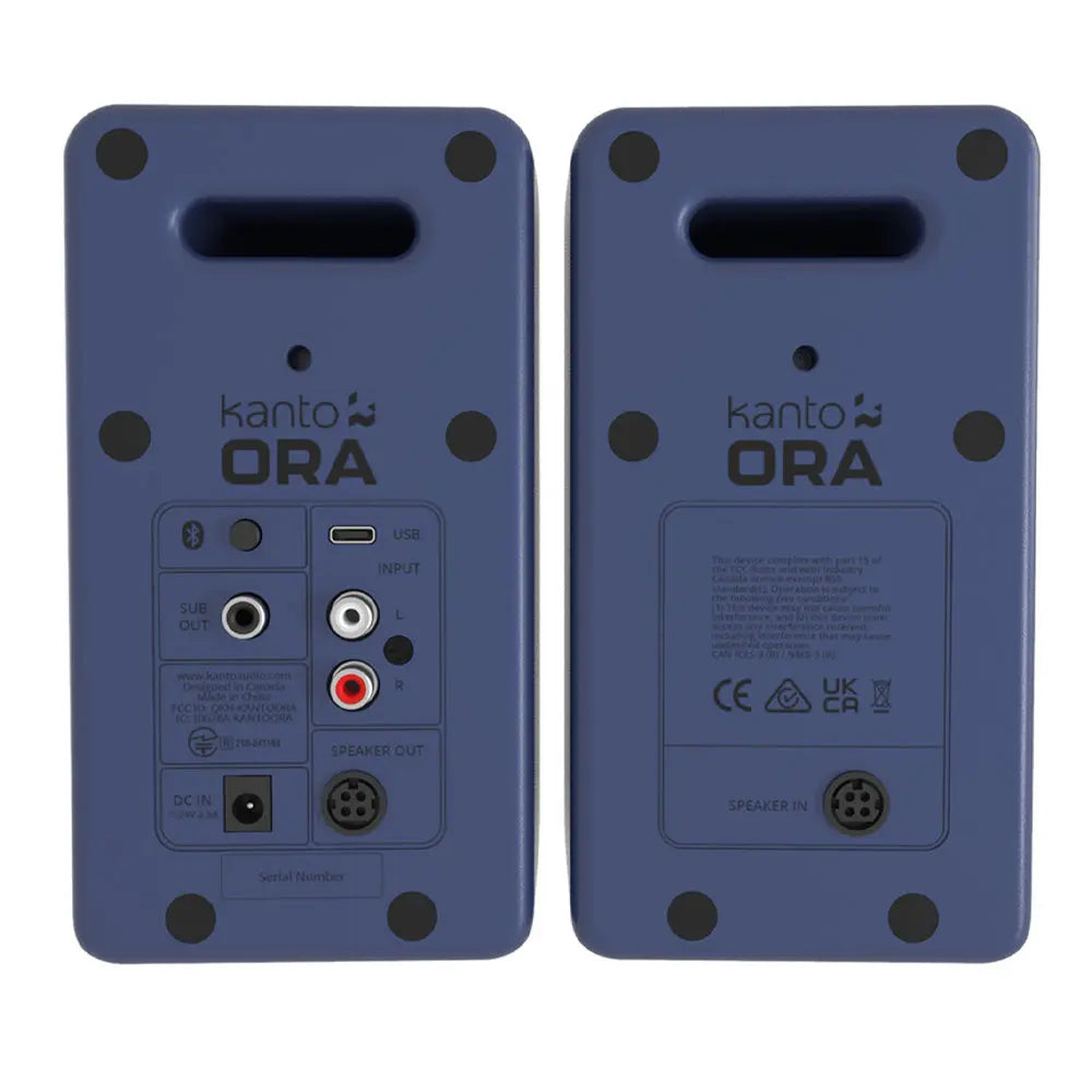 Limited Edition - Kanto ORA 100W Powered Reference Desktop Computer Speakers with Bluetooth 5.0 Indigo Kanto