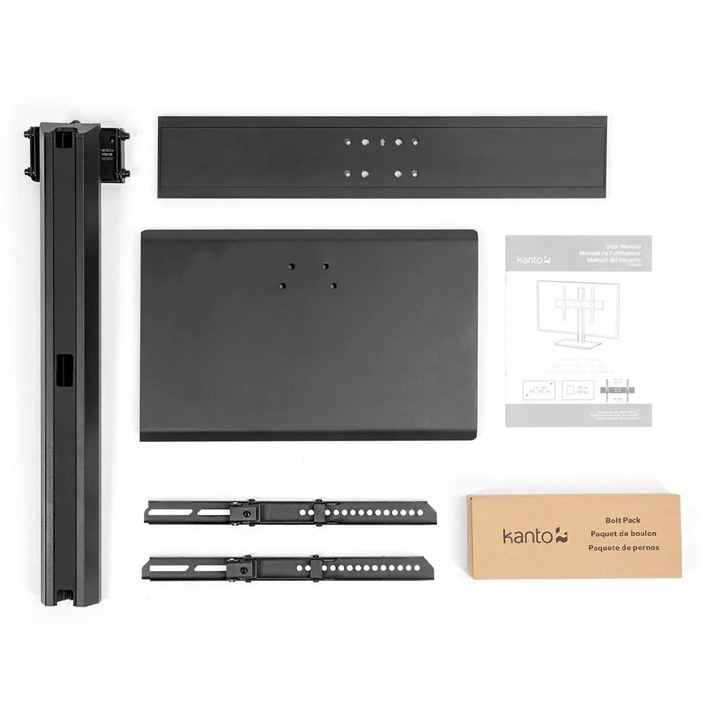 Kanto TTS100 Height Adjustable and Swivelling Tabletop TV Stand for 37" - 75" TVs Kanto