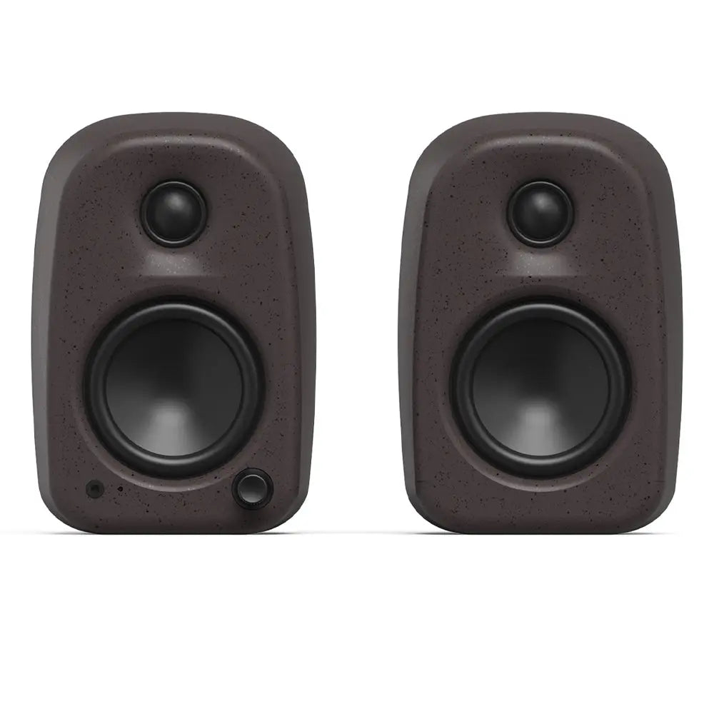 Kanto UKI 100W Desktop Speakers with Bluetooth, USB-C, Headphone out, Pumice (Speckled Brown), Pair Kanto