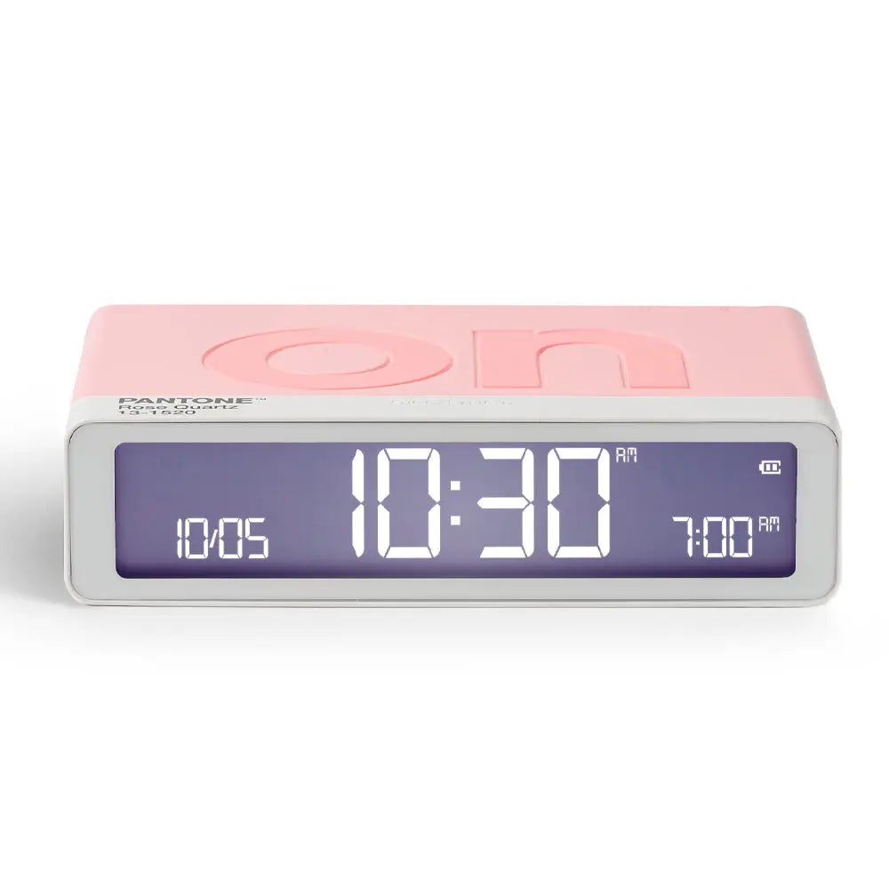 Lexon GIFT Set PANTONE - Includes Mino+ Mini Speaker, Flip Classic Clock, Mina M Lamp, Thykho 3 Speaker - Rose Pink Lexon