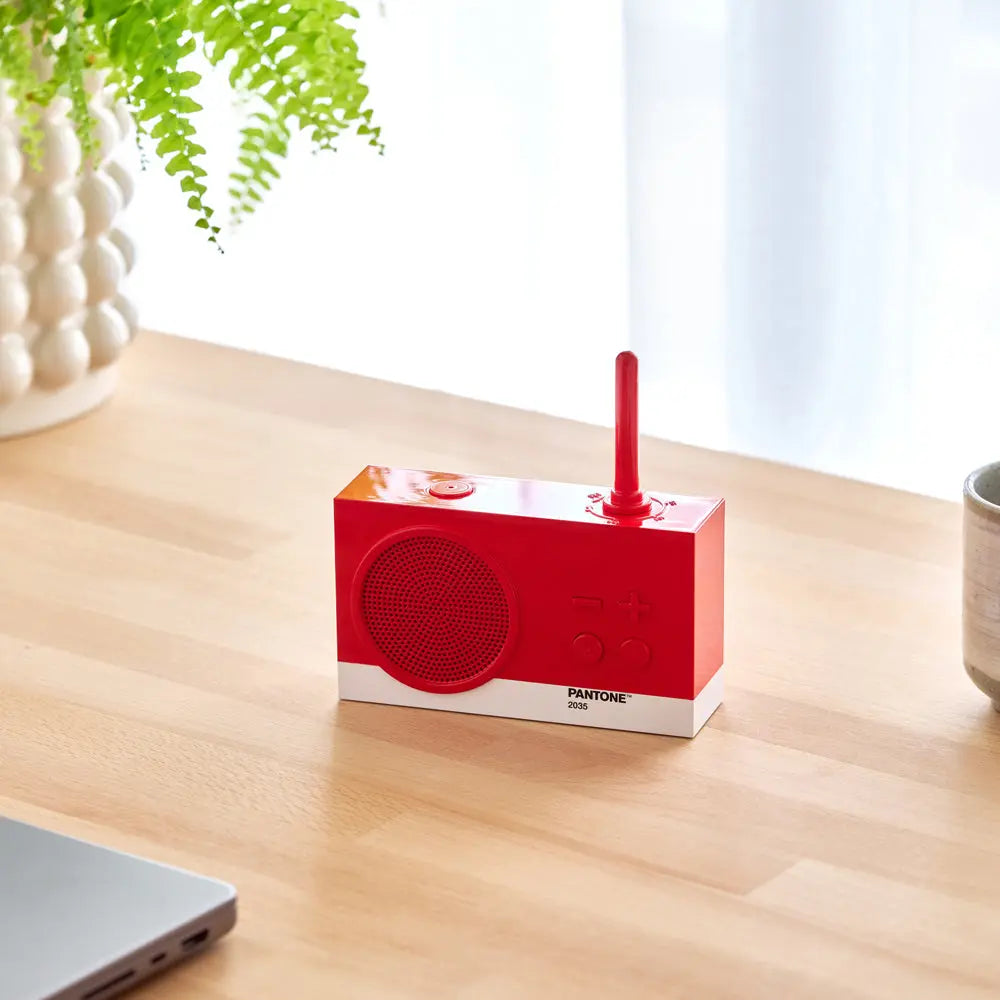 Lexon Thykho 3 Fm Radio & Bluetooth Speaker PANTONE -2035 Red Lexon